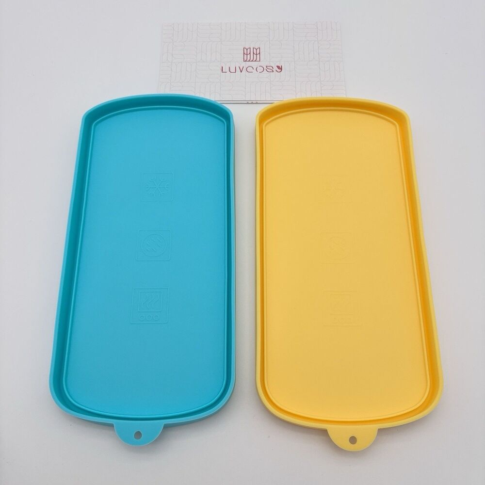 2 Pack Silicone Lids for Istar Vegetable Chopper Luvcosy Yellow Teal Covers New